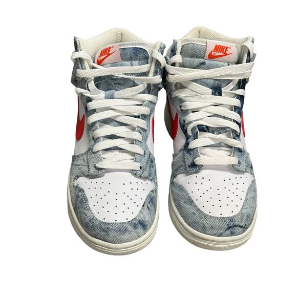Nike Women’s Dunk High Washed Denim EUC - Picture 7 of 8